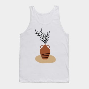 Minimal Modern  Terraccota  Pottery Abstract Shape  Design Tank Top